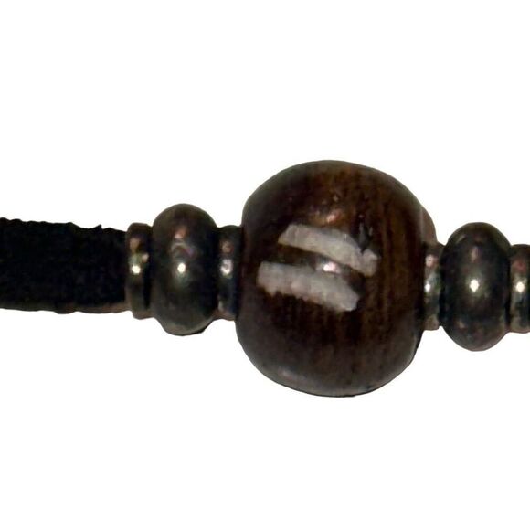 "New" Handmade Black Single Strand Toggle Clasp Station Necklace Ladies OS - Picture 3 of 9